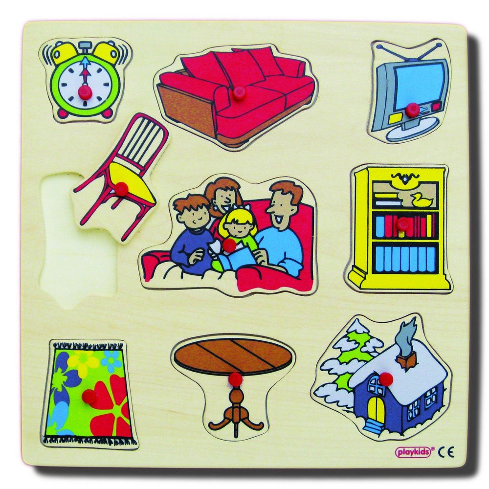 20145Playkids Evimiz 30x30cm Ahşap Yapboz