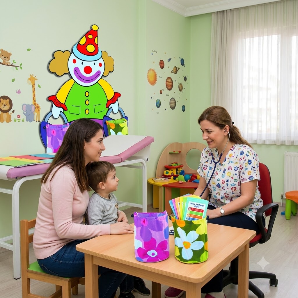 Ayaklı Palyaço Galoşluk Kumaş Torbalı