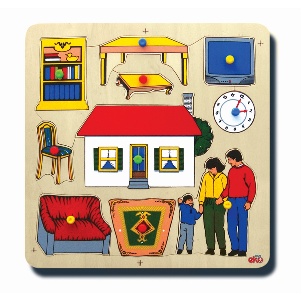 Evimiz Ailemiz Ahşap Puzzle