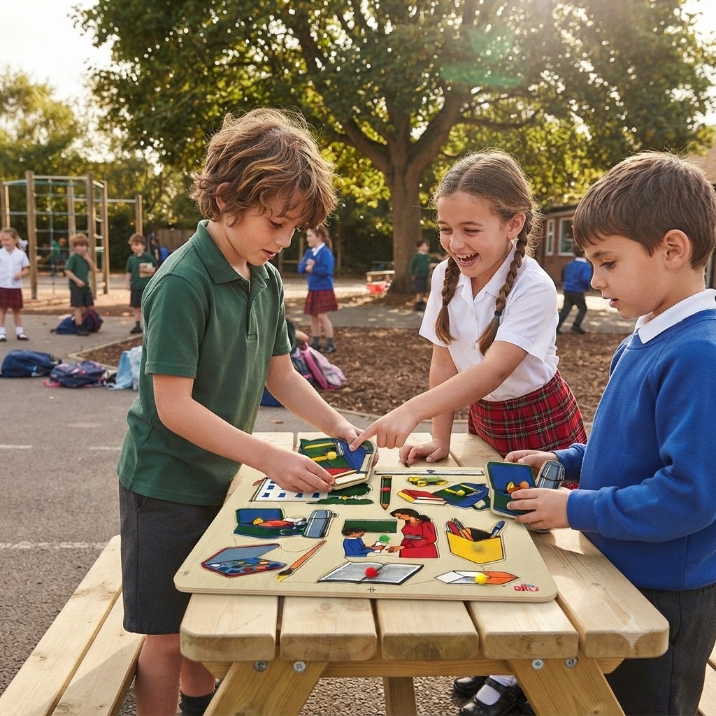 Okulumuz Ahşap Puzzle