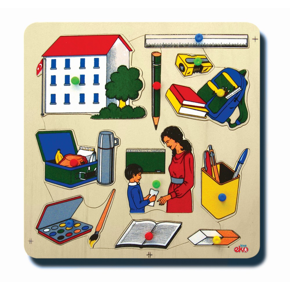 Okulumuz Ahşap Puzzle