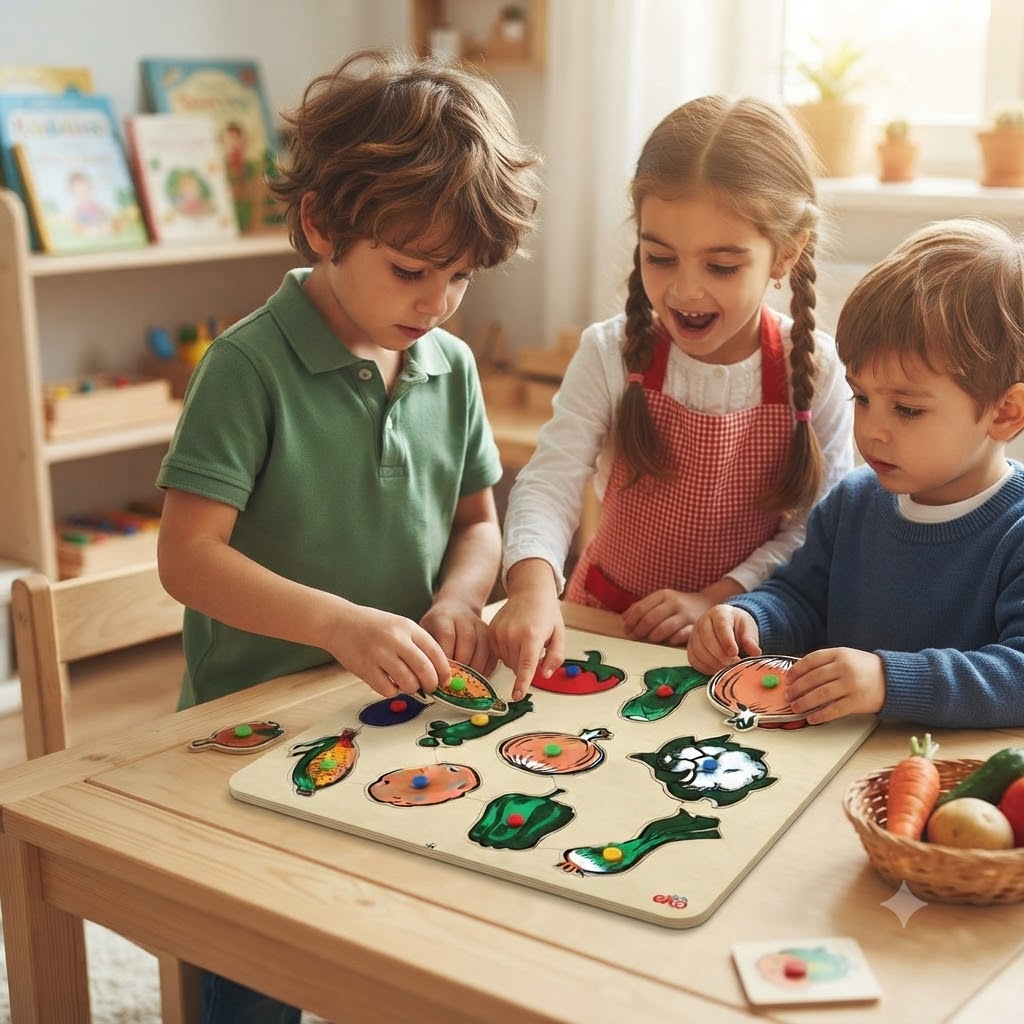 Sebzeler Ahşap Puzzle