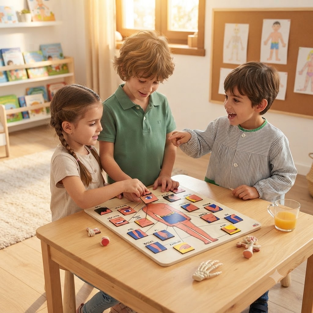 Vücudumuz Ahşap Puzzle