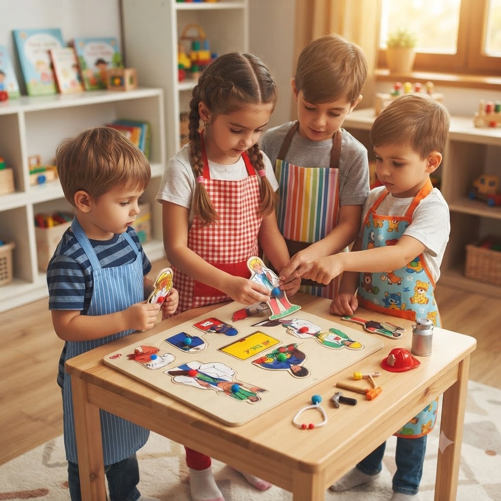 Meslekler Ahşap Puzzle