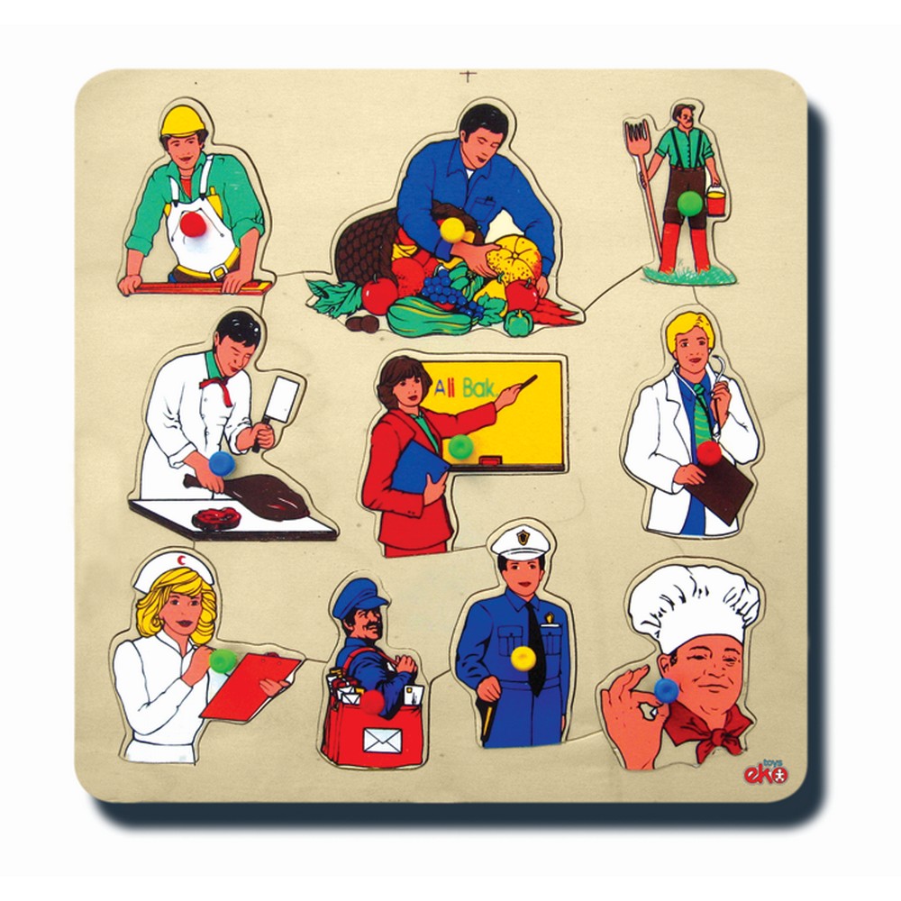 Meslekler Ahşap Puzzle