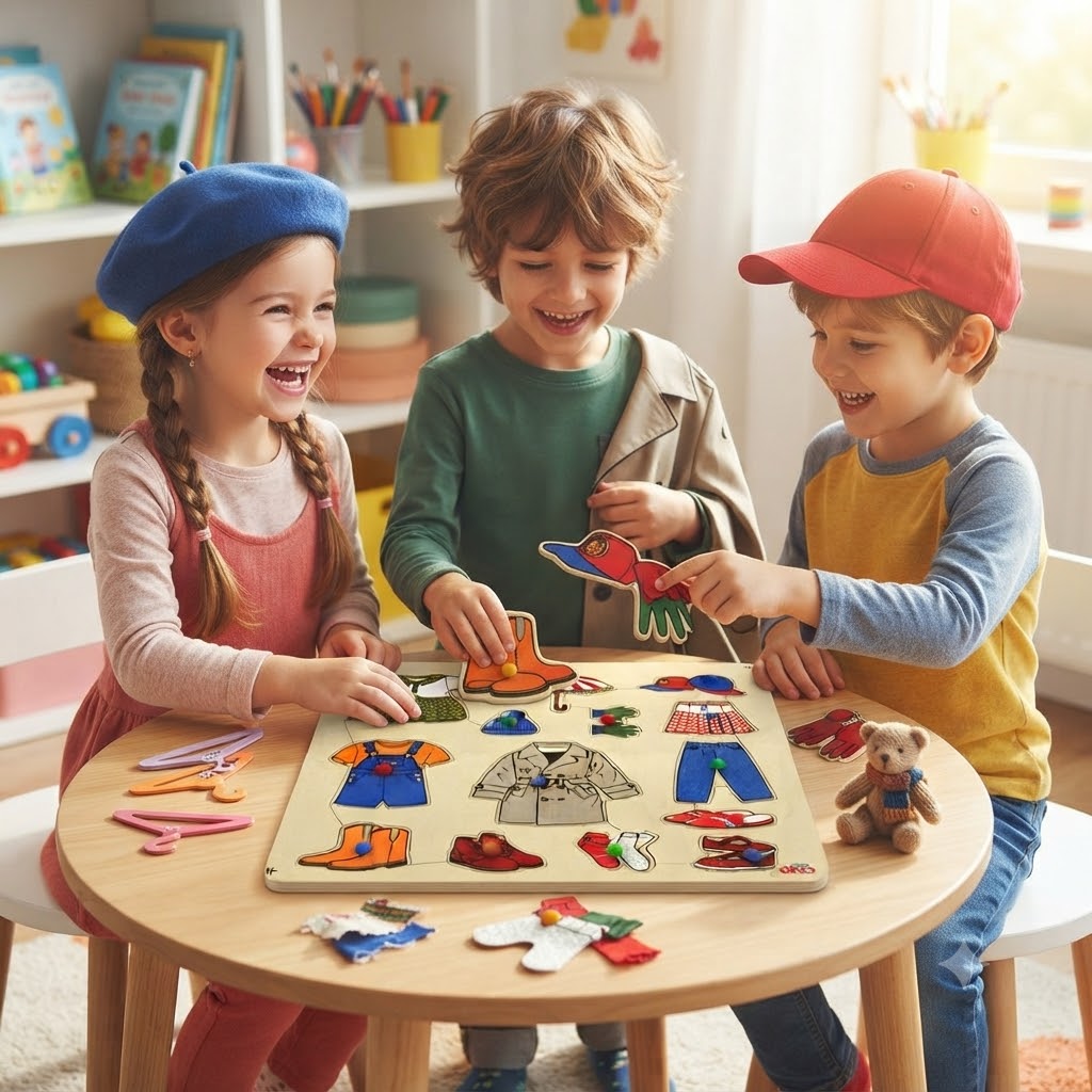 Giyecekler Ahşap Puzzle
