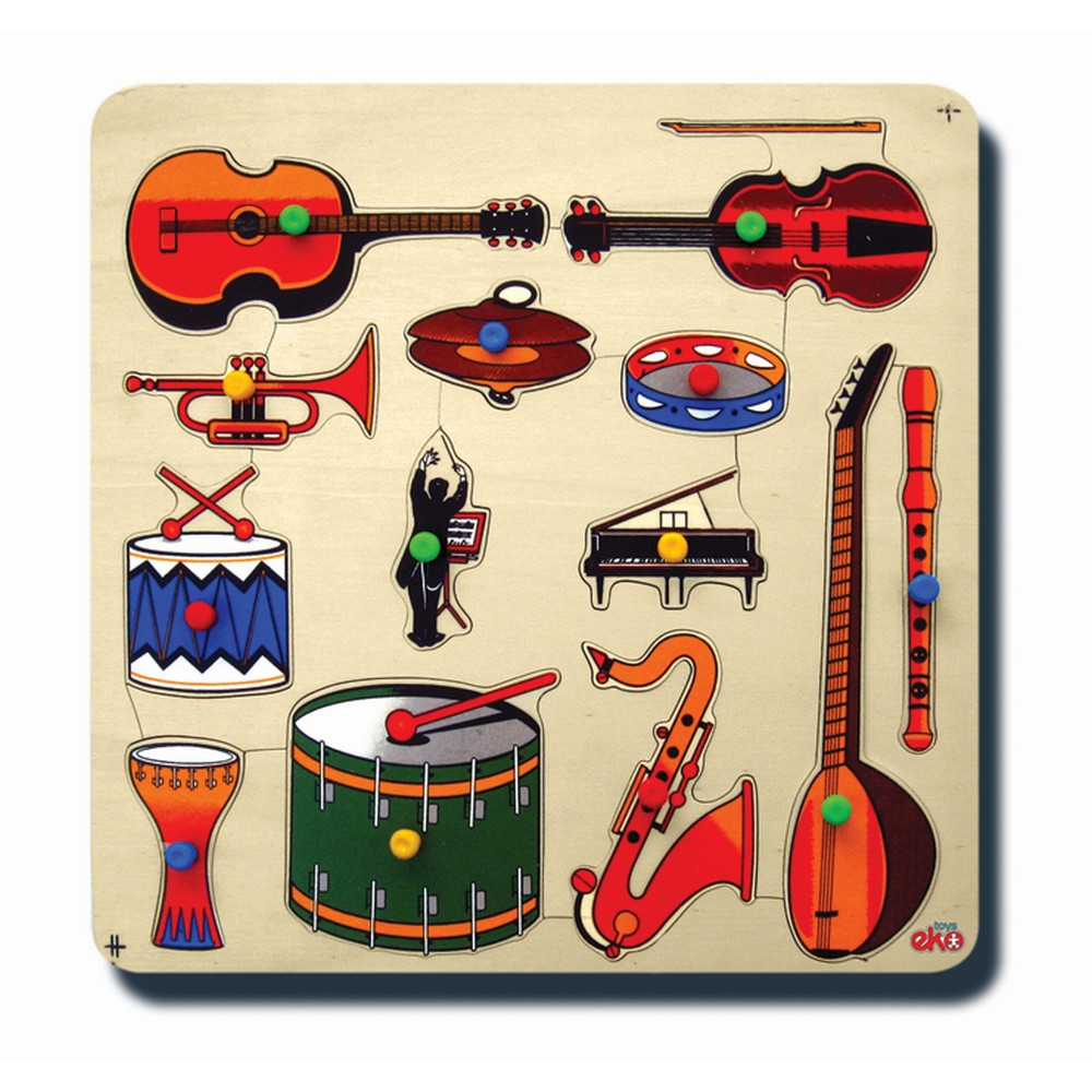 Müzik Aletleri Ahşap Puzzle