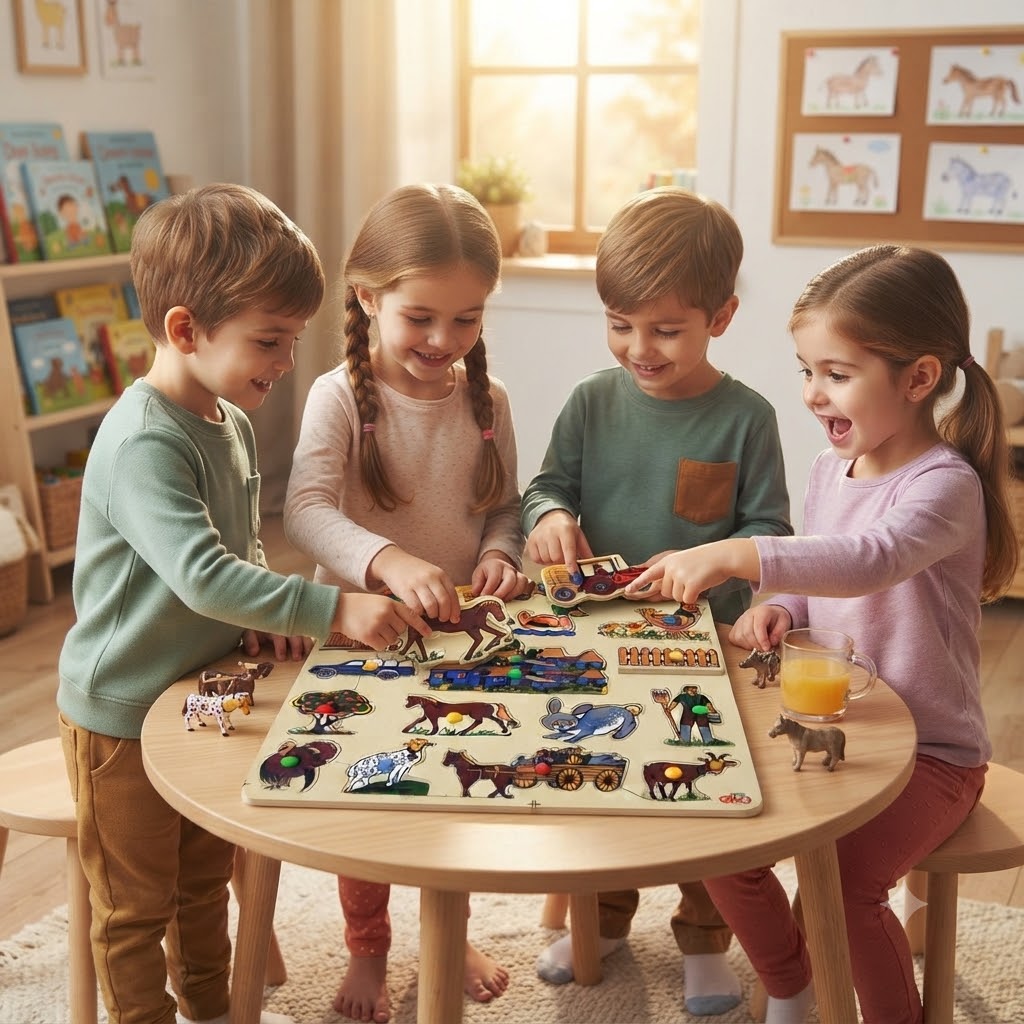 Çiftliğimiz Ahşap Puzzle
