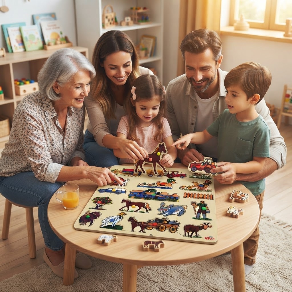 Çiftliğimiz Ahşap Puzzle