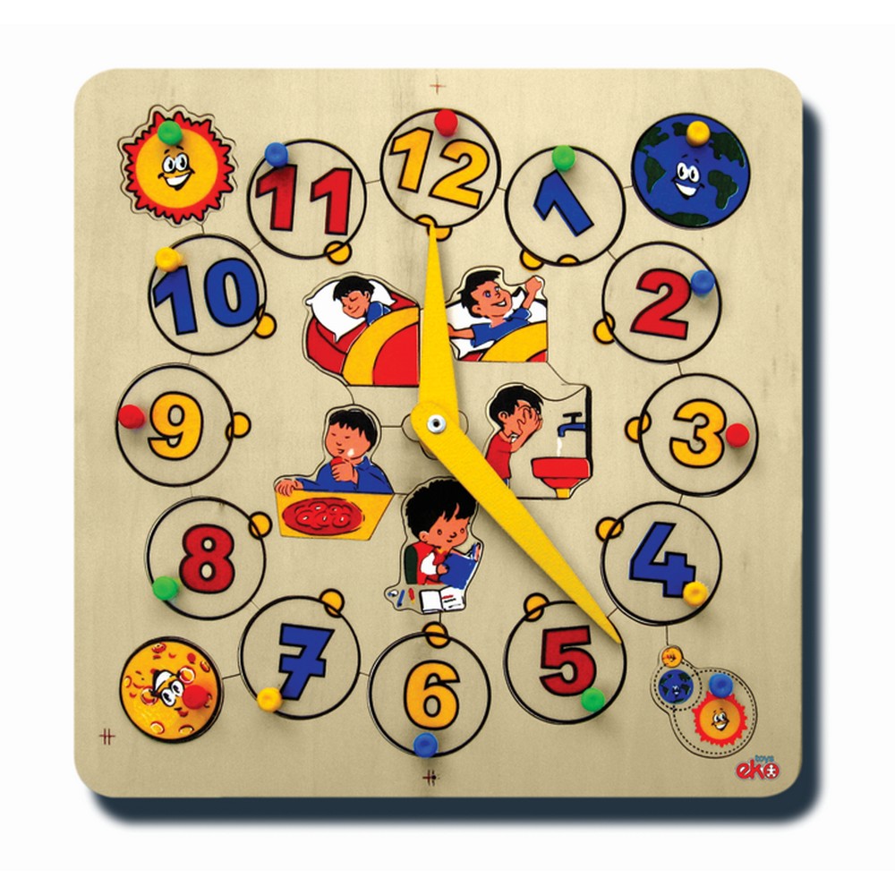 Saat Kadranı Günümüz Puzzle (Ahşap)