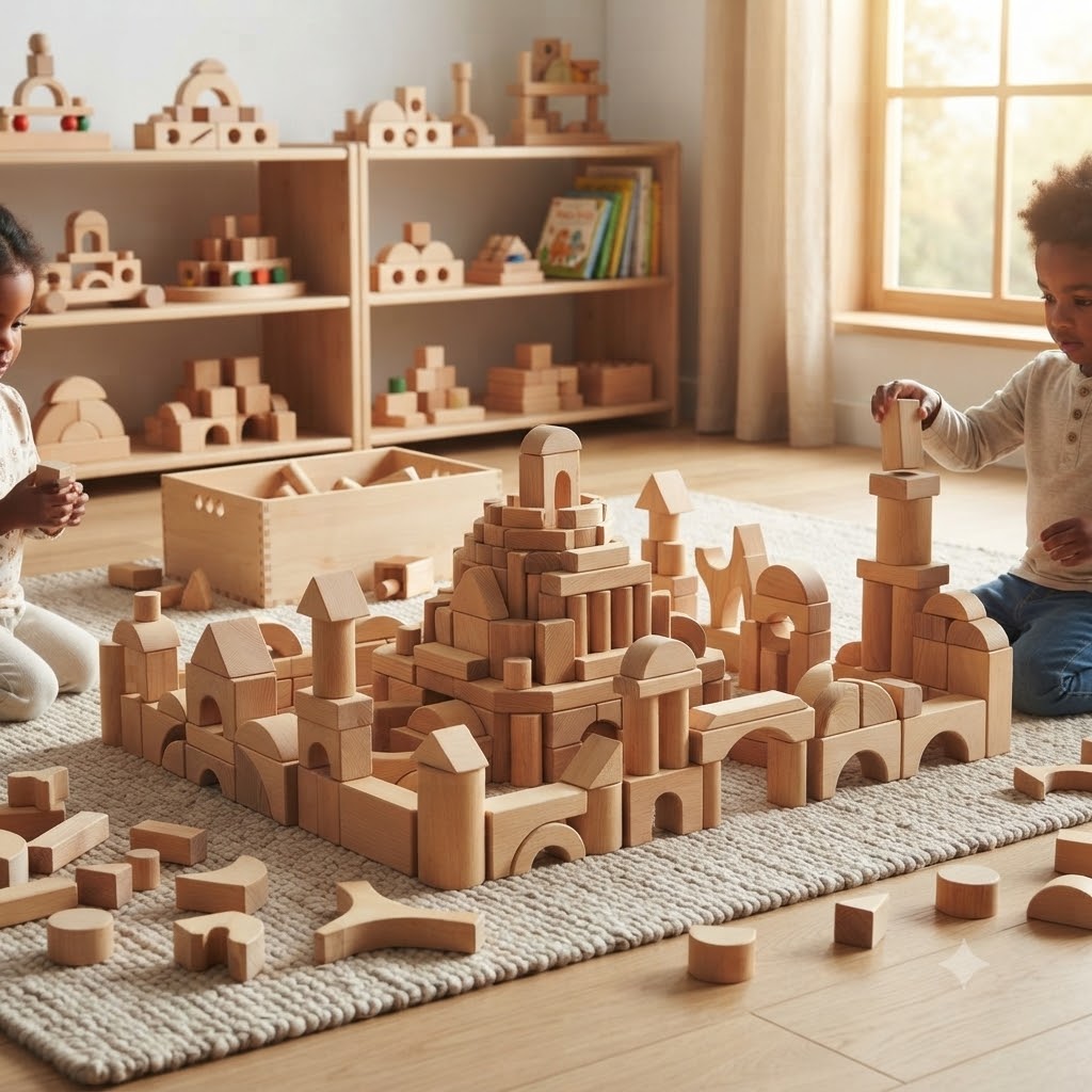 80 Parça Ahşap Blok