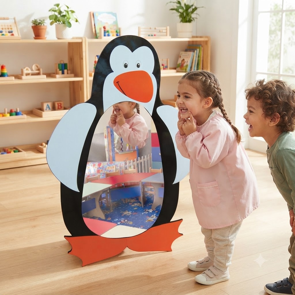 Penguen Figürlü Ayna