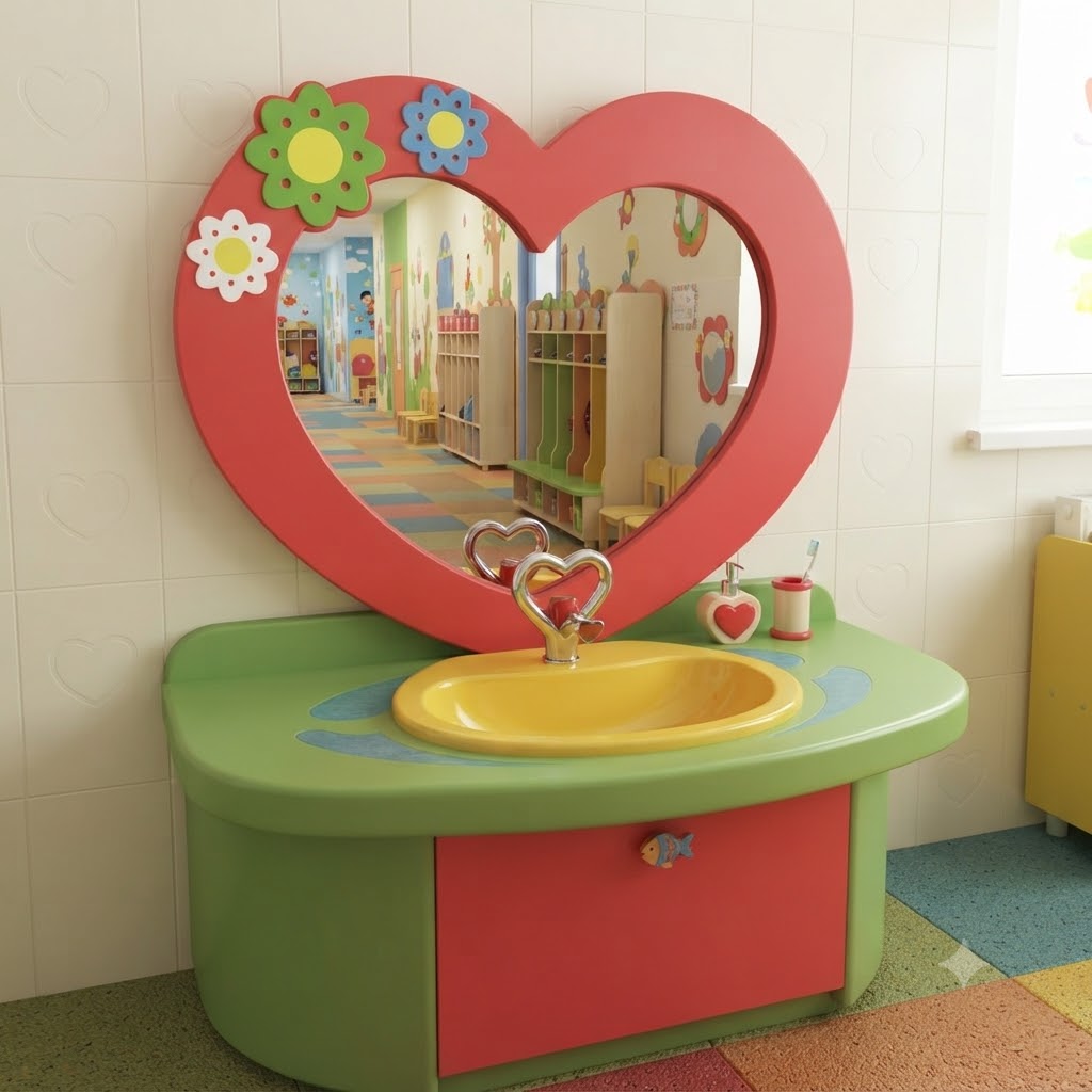 Kalp  Lavabo Aynası