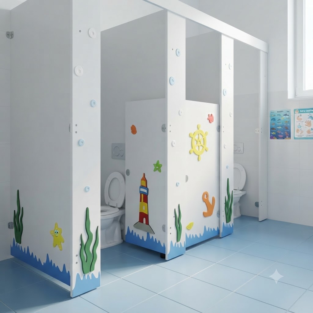 WC Tuvalet Kabini Kapı + Yan Panel