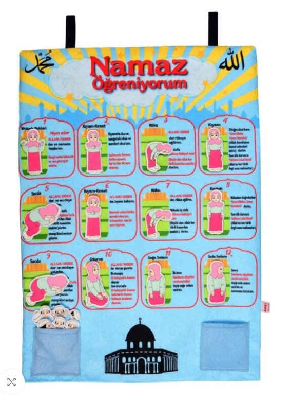Namaz Öğreniyorum Cırtlı Pano